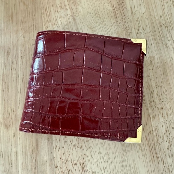 Ernest W. Baker Unreleased Red Crocodile Leather Wallet - Picture 2 of 3
